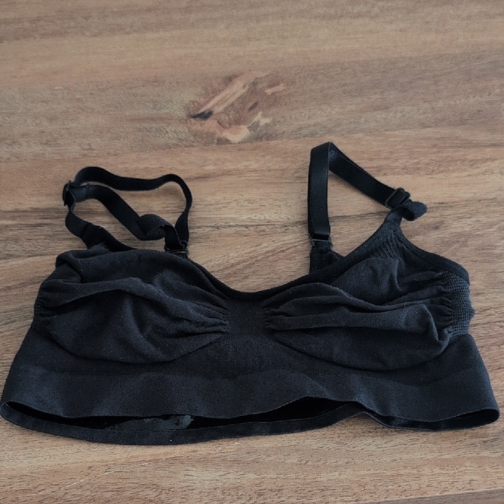 SKIMS Black Wireless Bralette - Stretch Support